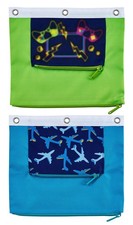 Pencil Pouch for 3-Ring Binder, 2-Pockets with Zipper, for School Supplies, L...