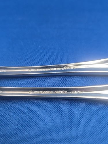 Lot of 2 International Lyon SYMMETRY Stainless Dinner Forks 7 5/8" - Picture 5 of 5