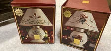 A Set Of Two Open Box Lenox Christmas Winter Greeting Candle Lamp