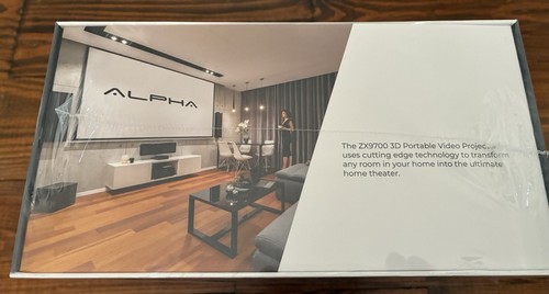 Alpha 3D Video Projector ZX9700 Ultra HD-Smartphone Compatible 3D Movies NIB - Picture 2 of 4