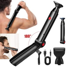 180 Electric Back Shaver for Men Long Handle Body Hair Removal Razor Trimmer US