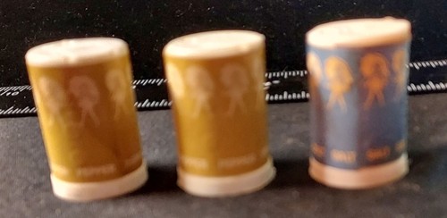 Vintage =DEAL OF 3= Adv Morton's Portable Salt (1) & Pepper (2) Shakers - AS IS