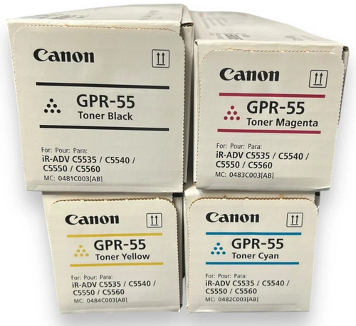 CANON GPR-55 Toner Cartridge Set Black Cyan Magenta Yellow C5535i C5540i C5550i - 第 2/4 張圖片