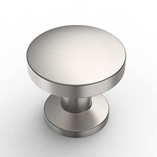 Cabinets 1.2 Inch 30mm Single Hole Cabinet Knob Brushed Satin Nickel 10 Pack