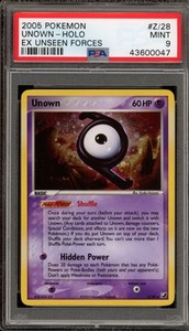 Pokemon Unown EX Unseen Forces Holo Rare #Z/28 PSA 9 Mint