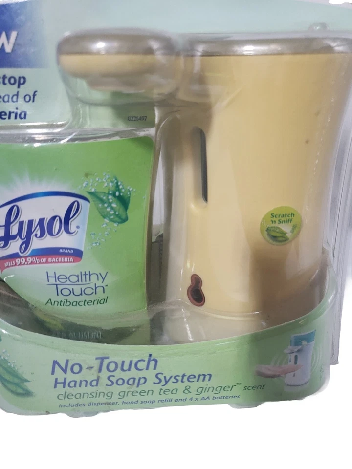 Sistema dispensador de jabón de manos Lysol sin contacto aroma a té verde y jengibre ¡NUEVO! Foto 2 de 4