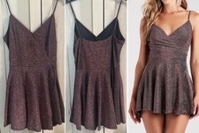Size L-Pink/Glitter/ Iridescent/Metallic-Fit&Flare -Shorts Under Dress - WINDSOR