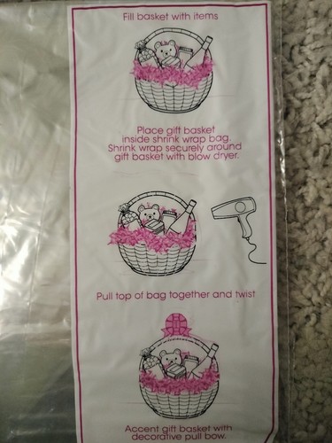 New 2 Pack Shrink Wrap Bag And Pull Bow - Picture 2 of 3