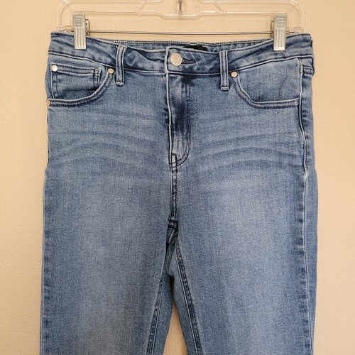 Quince Womens Stretch High Rise Straight Blue Slim Jeans Size 29 Organic Cotton - Picture 2 of 8