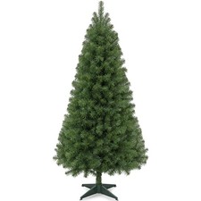 Best Choice Products Artificial Christmas Tree, Slim Unlit Spruce w/ Base