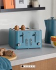 Teal Blue Sleek 4 Slice Toaster by Next