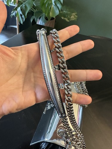 SAINT LAURENT Metallic Calfskin Small Monogram Sunset Silver - Picture 16 of 24