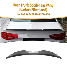 For Audi A4 S4 B8 2009-2016 Car Rear Trunk Spoiler Splitter Wing Kit PSM Style