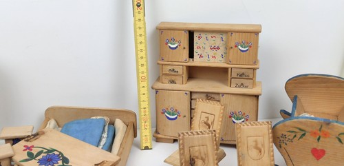 extrem selten f Puppenstube 4x Stuhl Tisch Wappen Stuttgart Rathaus Bauernzimmer - Bild 15 von 18