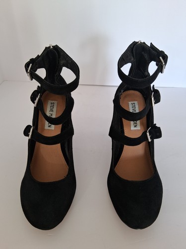 Steve Madden Women's Black Veruca Suede Mary Jane Pumps, Size 6.5M - Picture 3 of 8