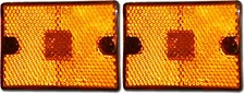 TWO-2 LED Amber Marker Clearance Light Reflective 2x2 3/4"  square stud trailer