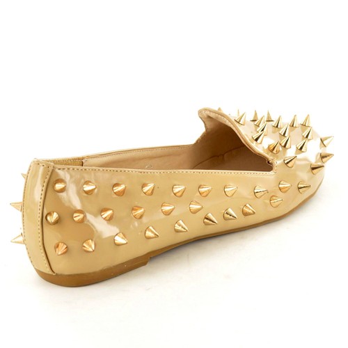 Nuevas zapatillas de pico / tachuela completa para mujeres en zapatillas de bomba mocasines aprovechan en Sz 3-8 - Imagen 27 de 28