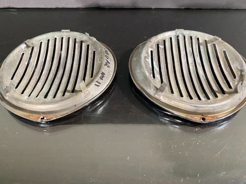 Jaguar 3.8s 3.4s Fog Lamp Horn Grille Pair ~ Genuine OEM ~ Chrome Steel - Picture 9 of 9