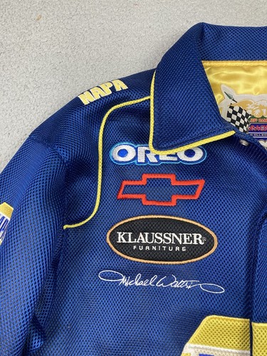 Jeff Hamilton Racing Collection Bomber Jacket Medium Blue NASCAR 2001 #15 NWT - Picture 7 of 14