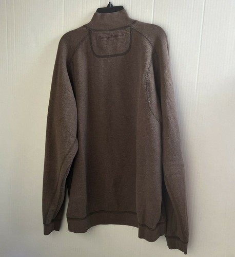 Tommy Bahama MARRÓN Reversible 1/2 Cremallera Tejido Pullover Sudadera HOMBRE XL-XXL - Imagen 4 de 11