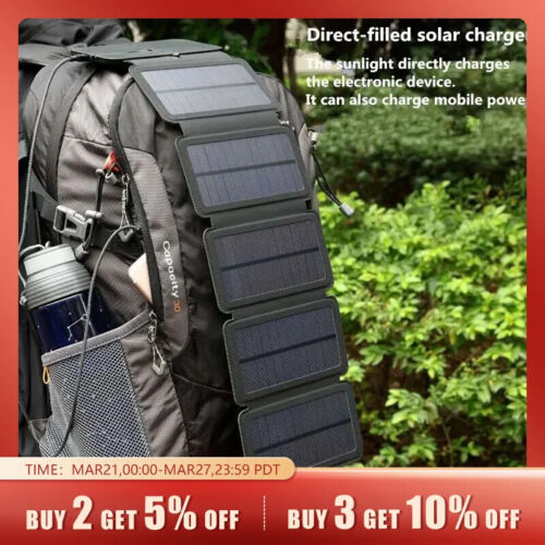 Multifunctional Portable Solar Charging Panel Foldable 5V 2.1A USB Output Device - Picture 1 of 11