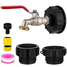 IBC Tote Adapter 275-330 Gallon IBC Bag Tank Fittings 1/2" Male NPT Inlet  3/...