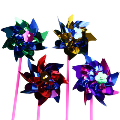 100 Pcs Kleines Windmühlenspielzeug Party Windräder points de vente Regenbogen-Windrad