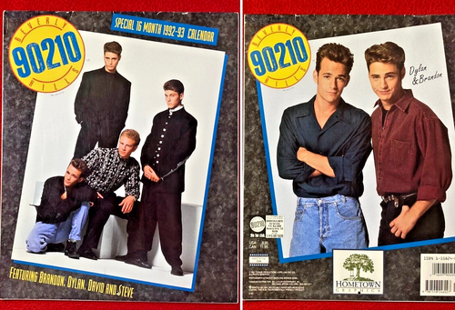 Vintage 'BEVERLY HILLS, 90210' Calendar 1992-93 / Dylan-Brandon-Steve-David/NEW - Afbeelding 1 van 6