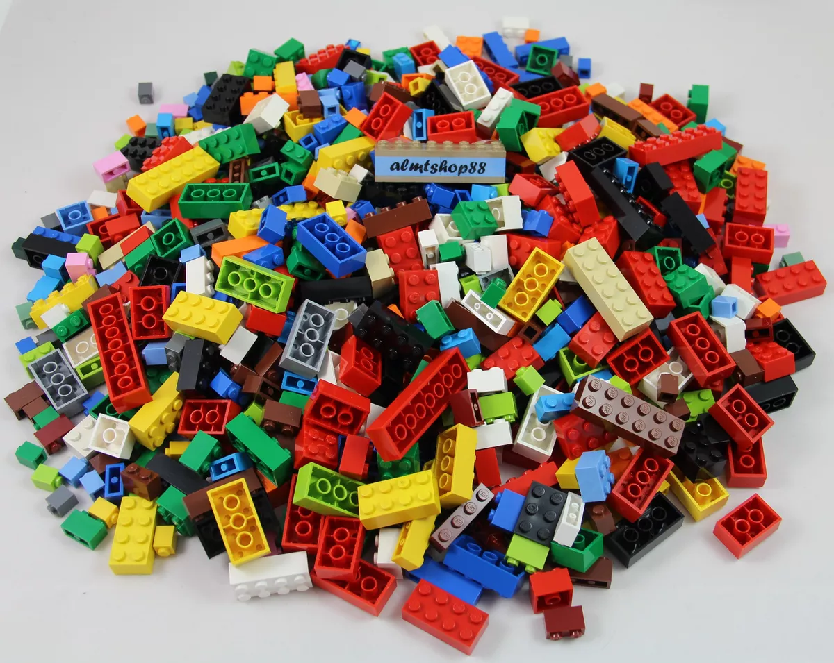 LEGO - Basic Building Bricks 1x & 2x Assorted Sizes Blocks 2x4 Bulk Lot  Pound