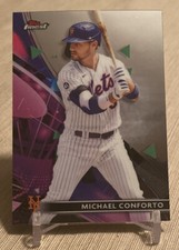 2021 Topps Finest Baseball MLB #24 Michael Conforto Base Baseball Card NY Mets