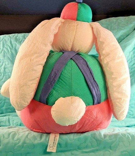 DEPARTMENT 56 Bunny Rabbit Plush Puffalump Style Vintage Nylon Bunny 13" - Picture 11 of 12