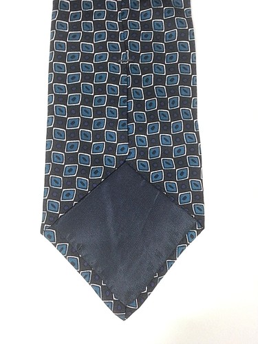 Stafford Mens Silk Tie Designer Necktie Black Blue L-58 W-4 NWOT - Picture 4 of 4