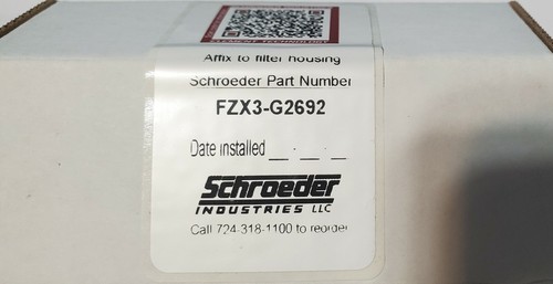 FZX3G2692, Schroeder, Hydraulic Filter - Picture 1 of 3