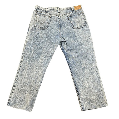 Vintage Levis Two Horse Brand Jeans Herren 42x30 Acid Wash Leather Tab USA 80s - Bild 5 von 8