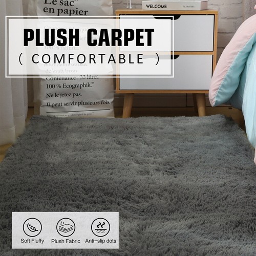X-Large Floor Rug Rugs Fluffy Area Carpet Shaggy Soft Living Room Bedroom Pads - Picture 3 of 19