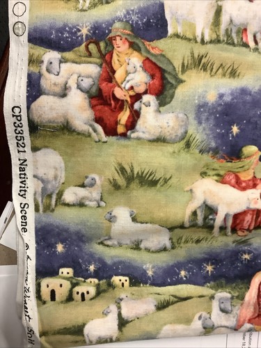 Nativity Scene Susan Winget Cotton Fabric - Picture 3 of 3