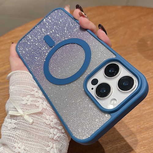 Mag Safe Luxury Glitter Shockproof Case For iPhone 16 Pro Max 16e 15 14 13 12 - Picture 6 of 24