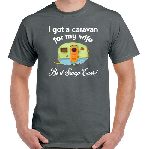 Caravan T-Shirt Mens Funny Caravanning Camping Toeing Awning Holiday For My Wife - Picture 11 of 20