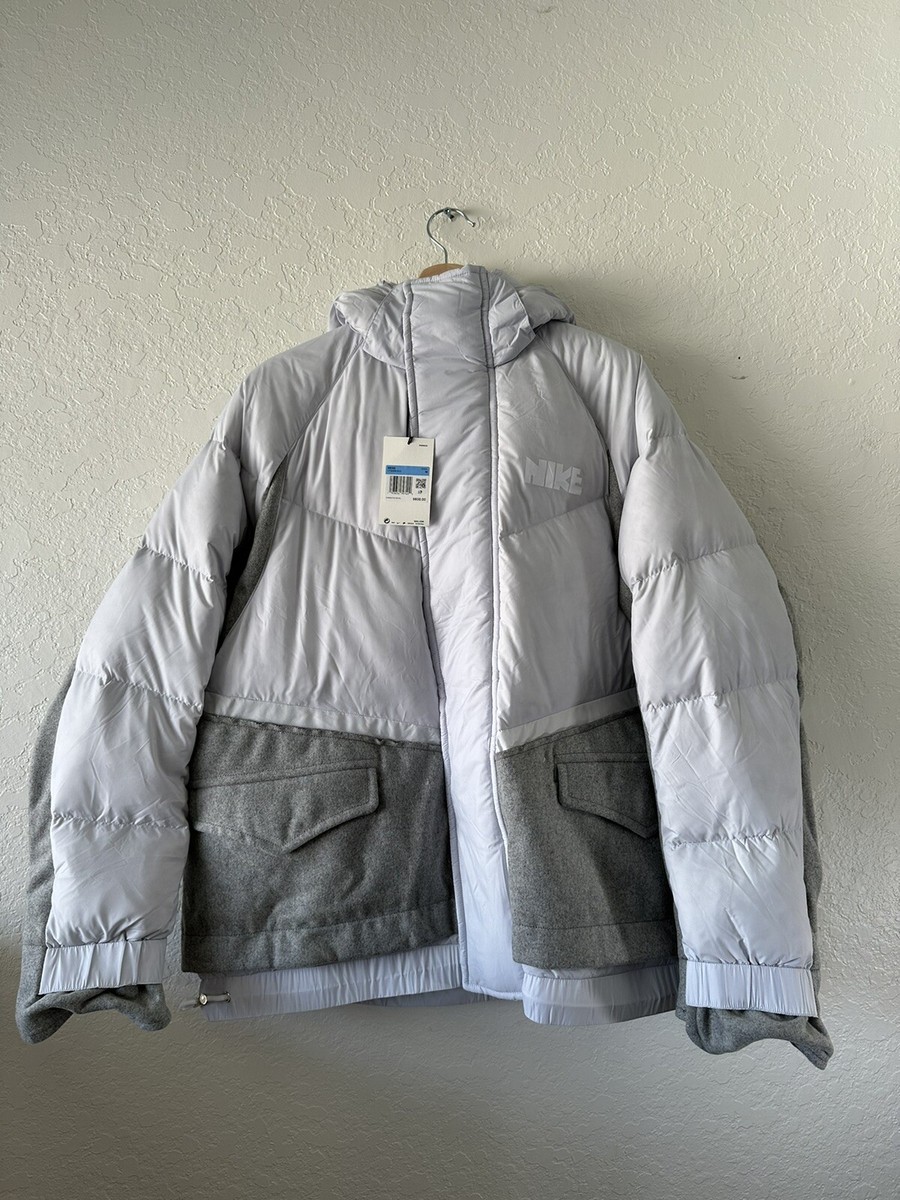 Nike x Sacai NRG Parka medium CT3269-043 Pure Platinum Grey White