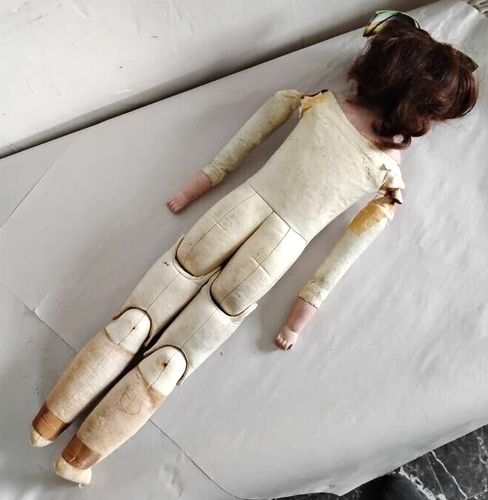 Antique Armand Marseille 370 Mold, Big 24 Inch Doll, Bisque with Kid Body - Picture 5 of 10