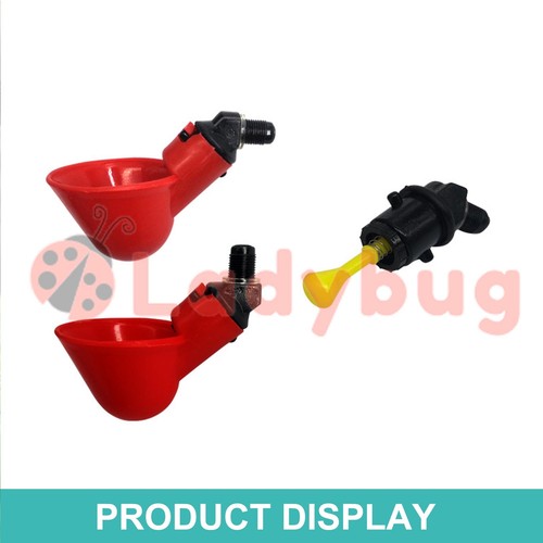 Poultry Chicken Automatic Drinker Cup Waterer Nipple Chook Bird Water Feeder AU - Picture 5 of 10