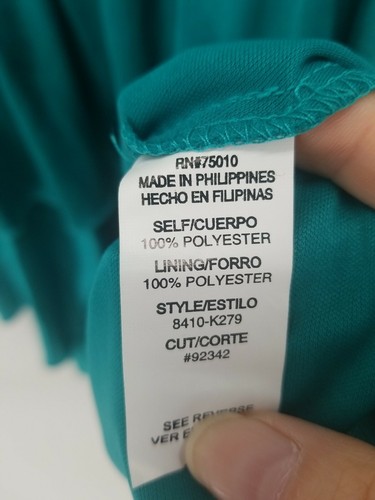 City Triangles Green Beaded Frill Dress Size M - Picture 9 of 9