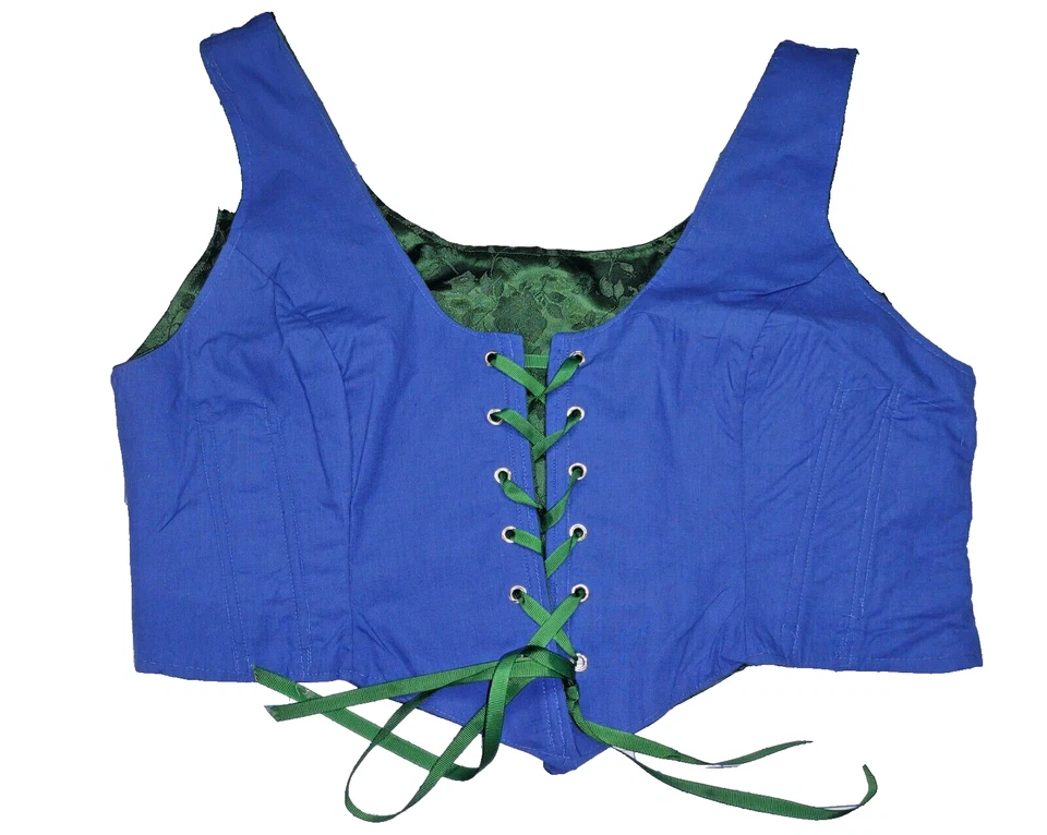 Двусторонний основной лиф с обвалкой, средневековый RenFaire sz6-28, может выбрать парчи - Изображение 3 из 4