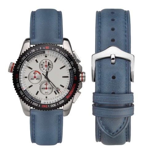 Correa de reloj de pulsera de cuero genuino WOCCI 18 mm 19 mm 20 mm 21 mm 22 mm 23 mm - Imagen 33 de 43