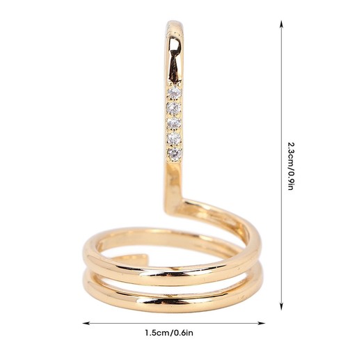 Decorative Nail Ring Fashion Fingertip Jewelry Nail Art Ring Ladies Wearing Nail - Picture 5 of 12