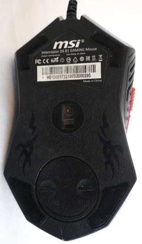 MSi Interceptor DS B1 Gaming Mouse - 5Buttons Scroll Wheel - Black - Red Lights - Picture 2 of 5