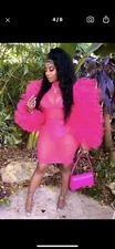 Pink Fluffy Sexy Tulle Dress (small)