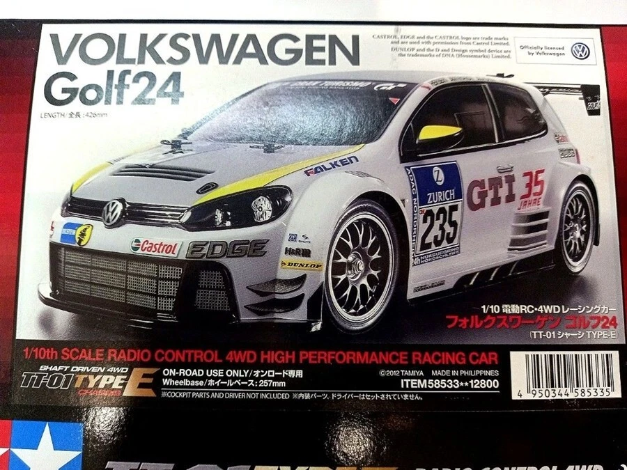 ホビーラジコン TAMIYA VOLKSWAGEN Golf GTI Cup Car Rc Rtr Volkswagen Golf Gti Cup Car (Tt-01 Type E) / Tamiya USA