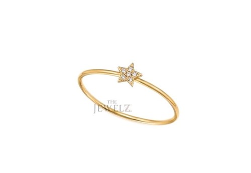 14K Gold 0.09 CT VS/F-G Diamond Star Ring  Size - 3 to 8 US- The Jewelz - Picture 1 of 4