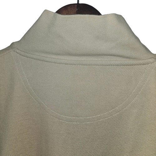 Jersey de hombre FRED PERRY Vintage LOGOTIPO AUDAZ beige/azul marino 1/4 cremallera talla M-L *En muy buena condición* - Imagen 6 de 9